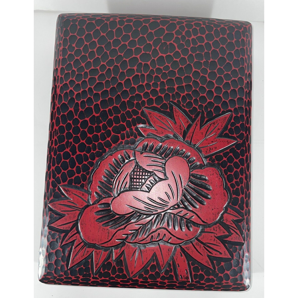 楽天市場】木製 国産 硯箱日本製 硯箱 2E-24 鎌倉彫 幅広袋型 送料無料