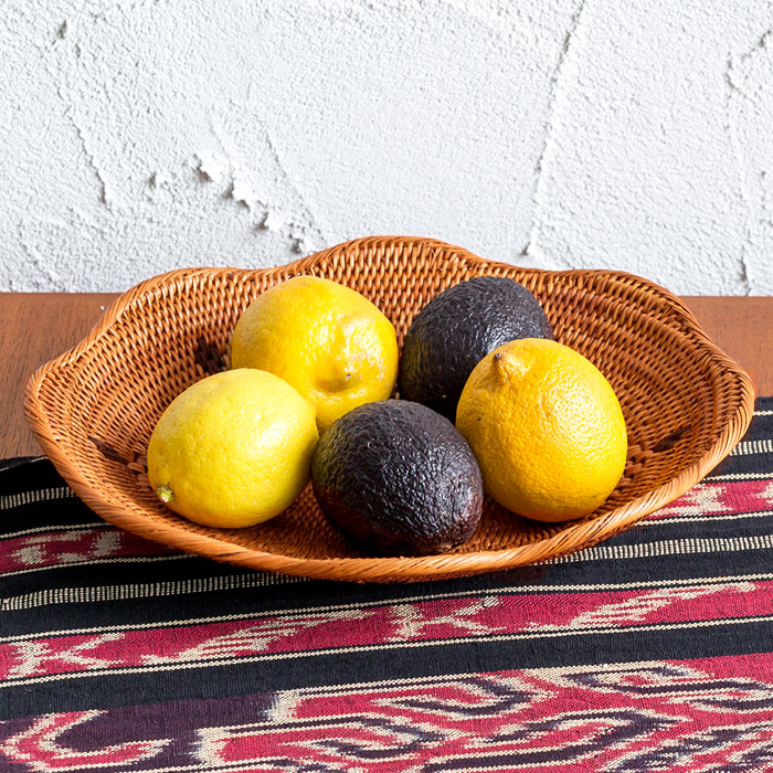 楽天市場】アタで編まれた楕円形のフルーツバスケット Mサイズ 果物