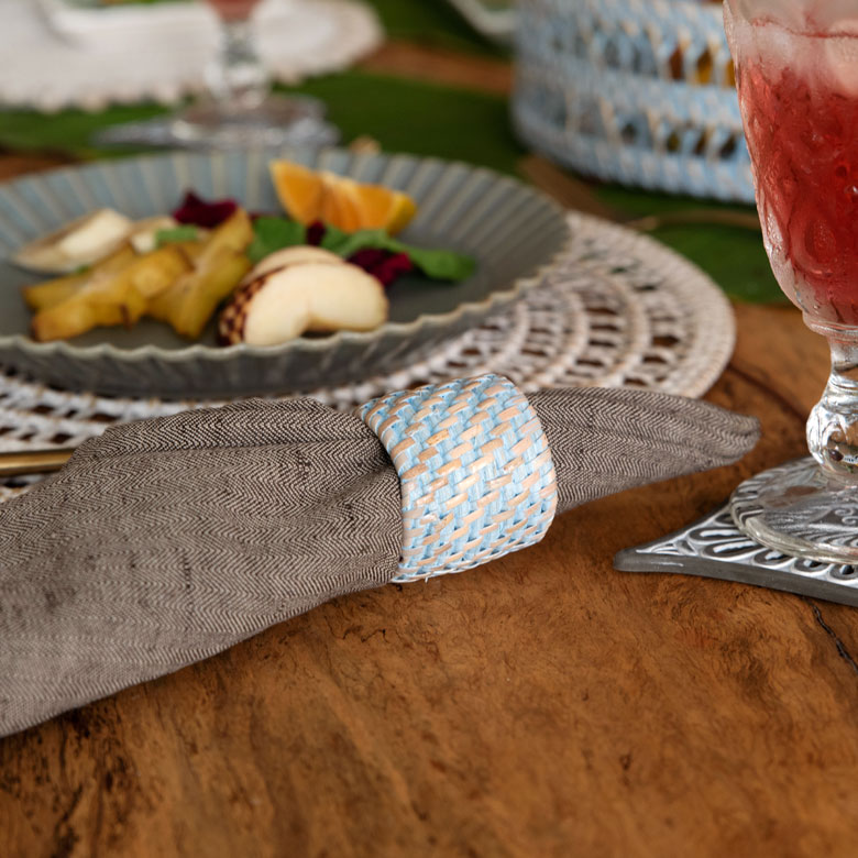 楽天市場】ナプキンホルダー ナプキンリング ラタン製 テーブルウエア