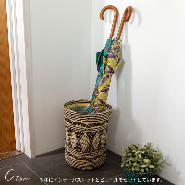 楽天市場】プランターカバー 筒型 ラタン製 深型 上径26cm 高さ38cm 鉢