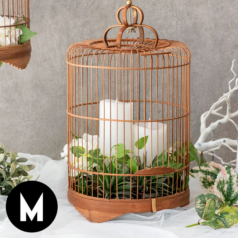 楽天市場】鳥かご 竹 バンブー ナチュラル Mサイズ フック 吊り下げ