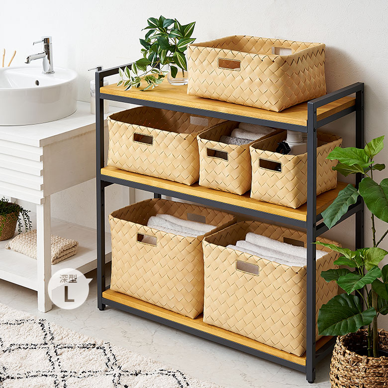 楽天市場】かご バスケット 3個セット 洗える 白樺風 籠 ポリエチレン