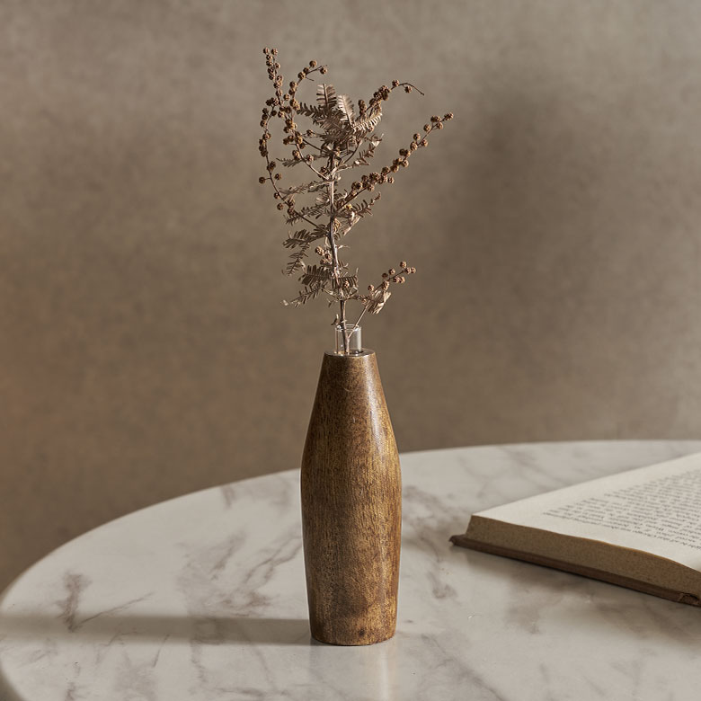 楽天市場】一輪挿し フラワーベース 木製 マンゴー ウッド 天然木