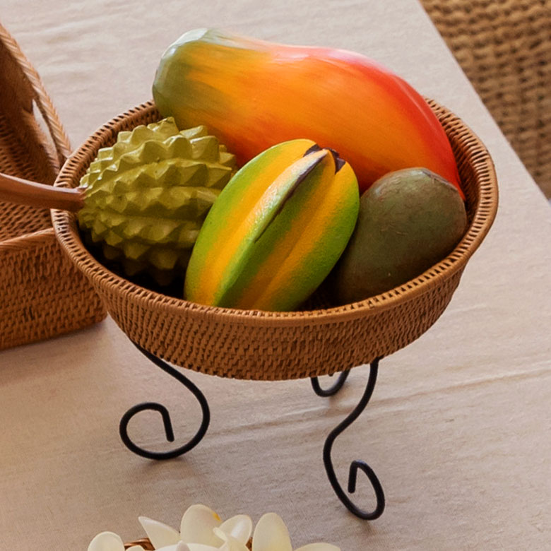 楽天市場】アイアンスタンド付きアタ製 コンポート 果物かご おしゃれ