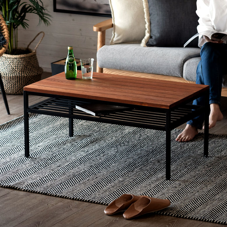 楽天市場】コーヒーテーブル ローテーブル アイアン フレーム テーブル