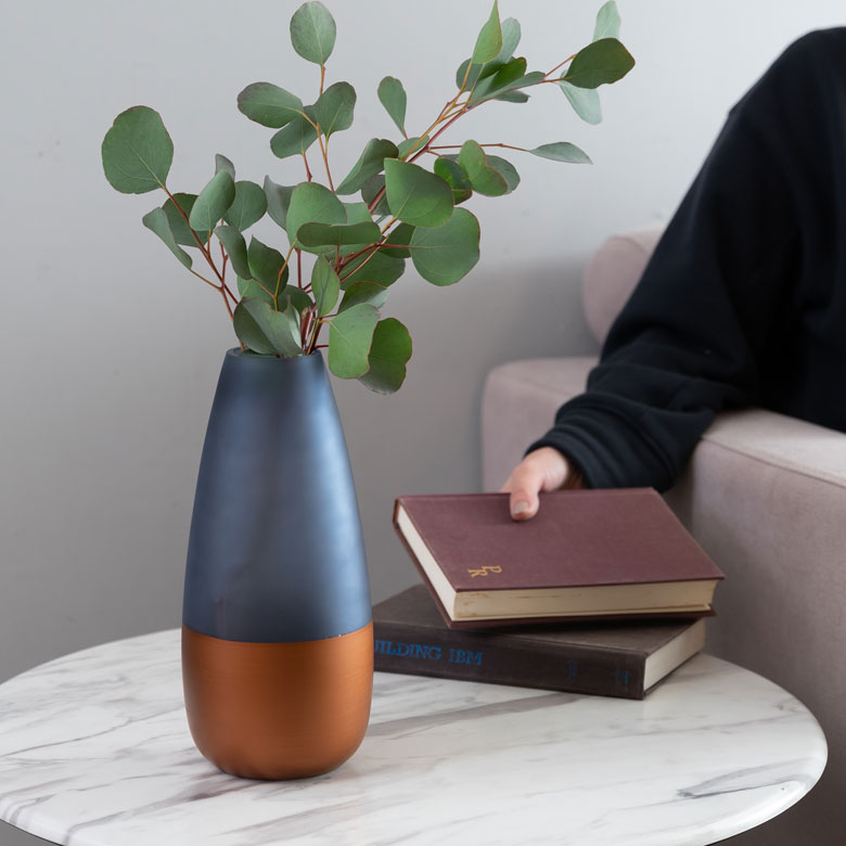 楽天市場】花瓶 フラワーベース 高さ27cm トールタイプ ツートンカラー