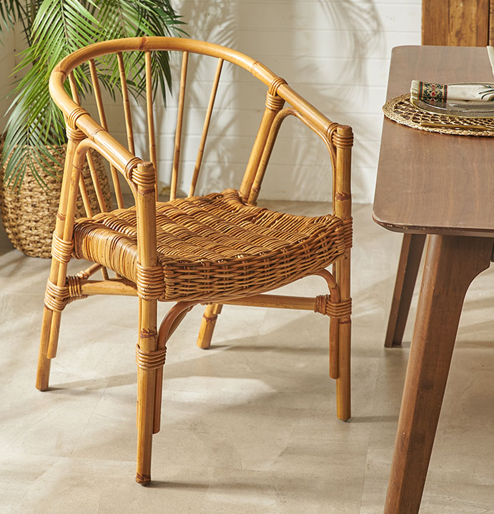 楽天市場】ラタンチェア ダイニング チェア ナチュラル ダイニング