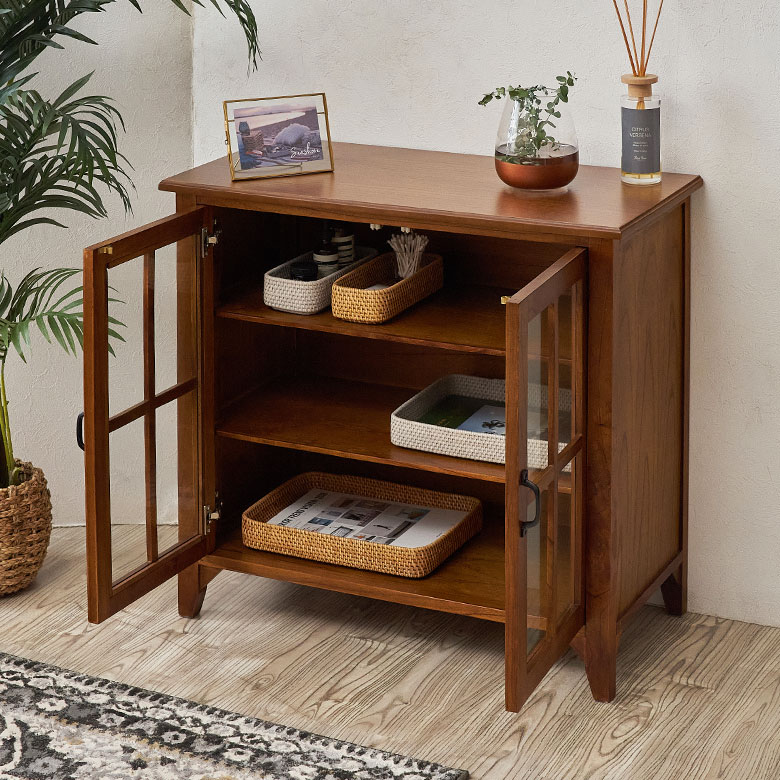 楽天市場】ティンバー キャビネット リビングチェスト チェスト 木製