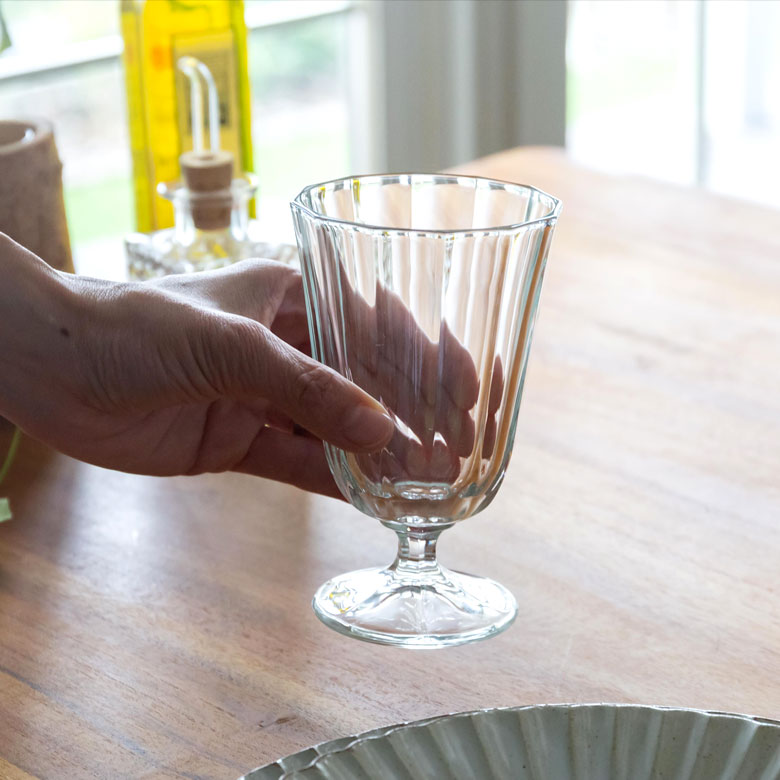 楽天市場】グラス 脚付き ガラス 250ml クリア ワイングラス 脚付き