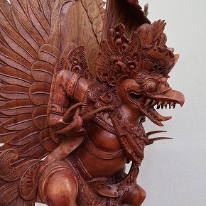 楽天市場】ガルーダの木彫り 100cm 木製スワール無垢材 ガルーダの置物