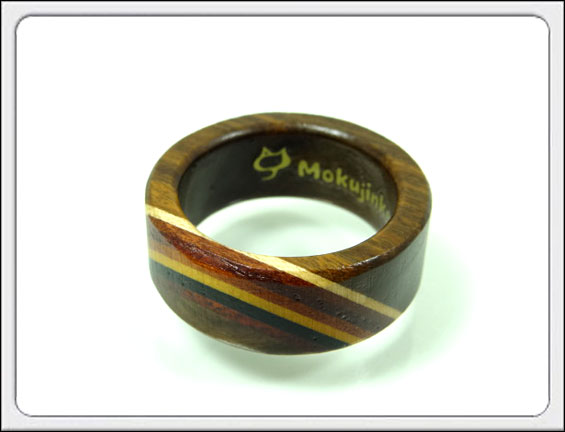 楽天市場】木人軒（モクジンケン）寄木 リング 「レインボーリング