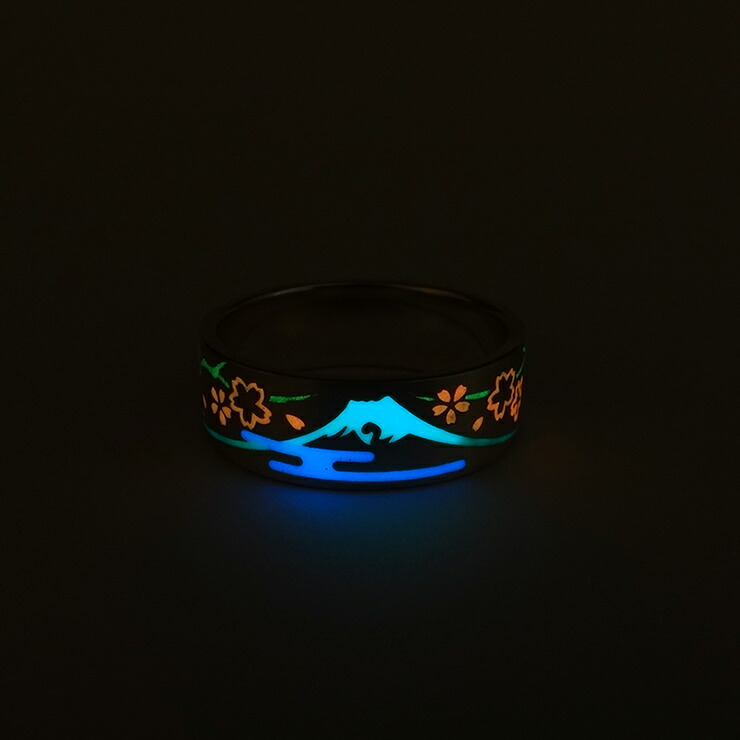 楽天市場】Foret(フォーレ) シルエットリング「富士と桜」～蓄光