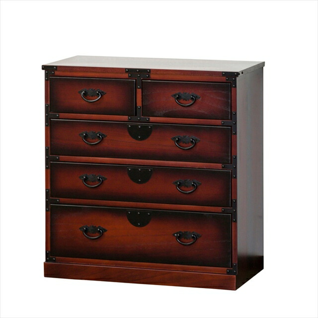 楽天市場】民芸調 家具 引出箪笥 ( 昔 古 和風 洋風 木製 天然木 桐