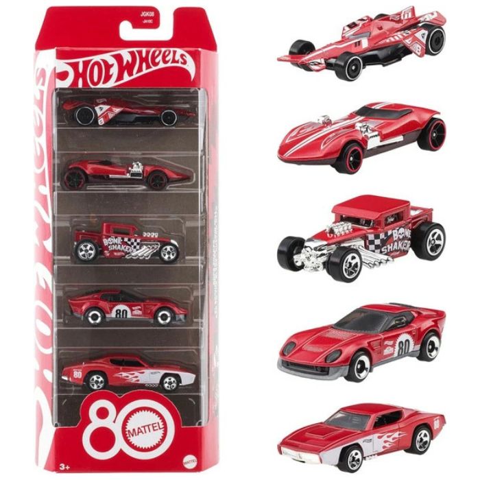 楽天市場】O ホットウィール(Hot Wheels) マテル80周年 5台パック