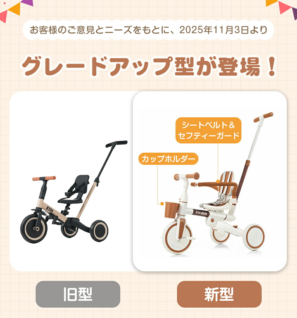 楽天市場】子供用三輪車 舵取り 多機能 手押し棒 カバー おしゃれ 7in1