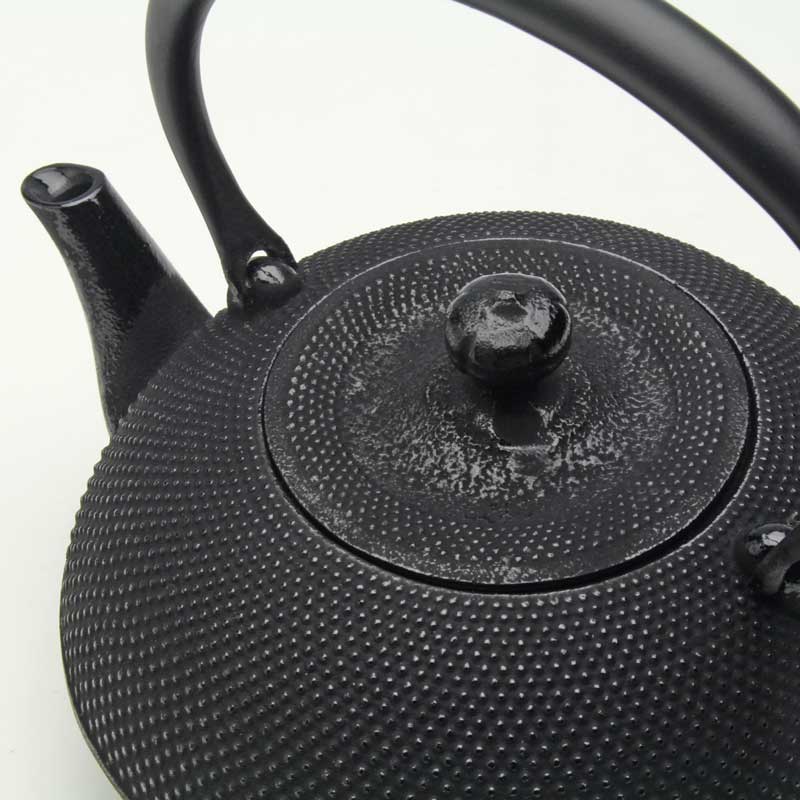 楽天市場】【南部鉄器】鉄瓶 姥口アラレ（瓶敷付/丸アラレ・黒） 1.2L