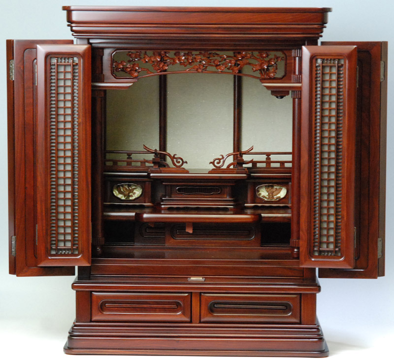 楽天市場】仏壇 MI32931上置型 21号（15巾） 紫檀・黒檀・チーク唐木