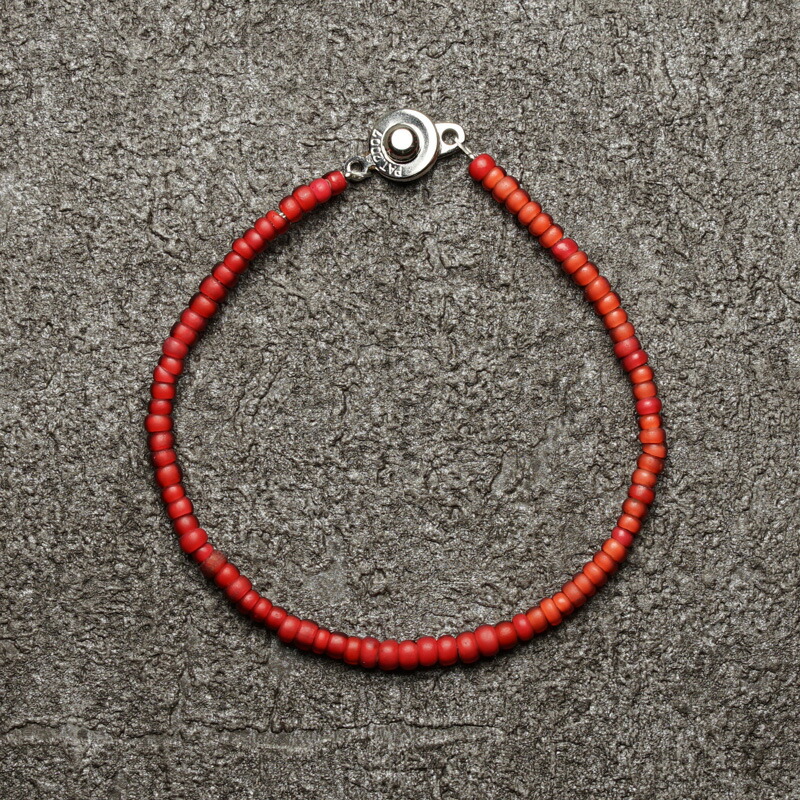 楽天市場】アンティークビーズ ブレスレット 金赤【希少/ホワイト