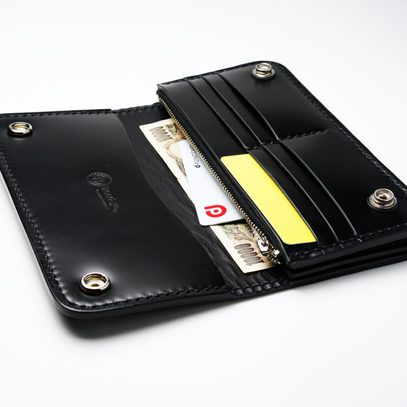 楽天市場】ロングトラッカーズウォレット コードバン 黒【長財布