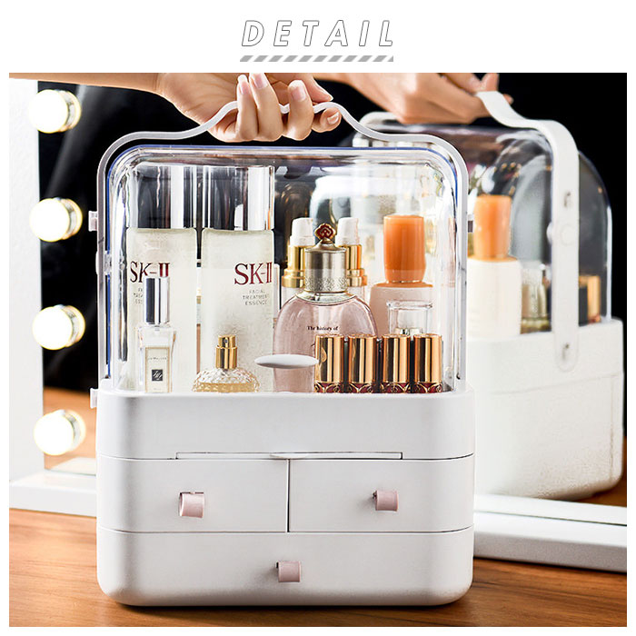 楽天市場】メイクボックス 鏡付き 通販 大容量 持ち運び コスメ