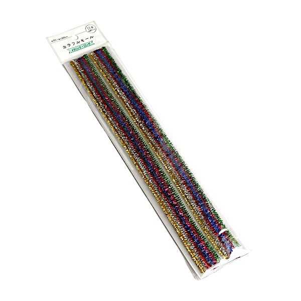 楽天市場】カラフルモール メタリック ロング(直径0.5×長さ30cm) 12本