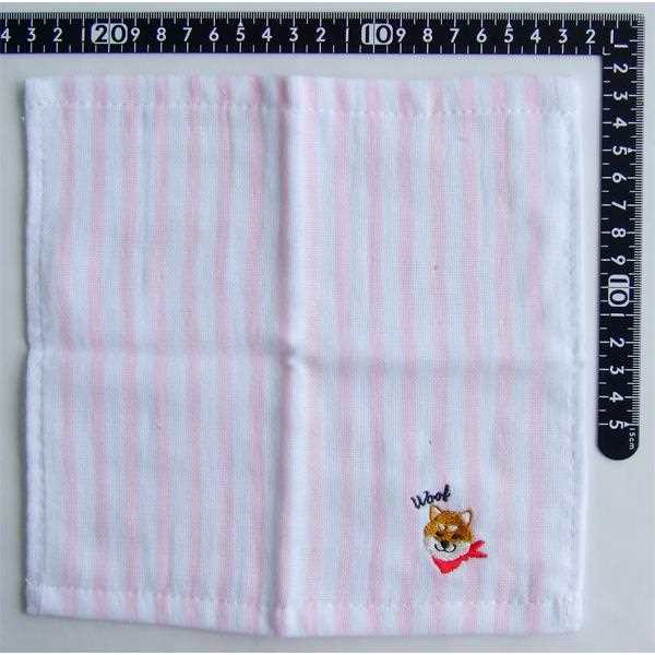 楽天市場】タオルハンカチ 表ガーゼ裏パイル犬 刺繍 犬 20×20cm ［色柄