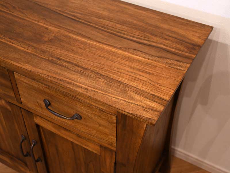 楽天市場】サイドボード チーク 無垢 88 アジアン 北欧 木製