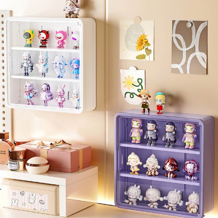 楽天市場】壁掛け コレクションケース 2個セット 3段 4段 フィギュア棚