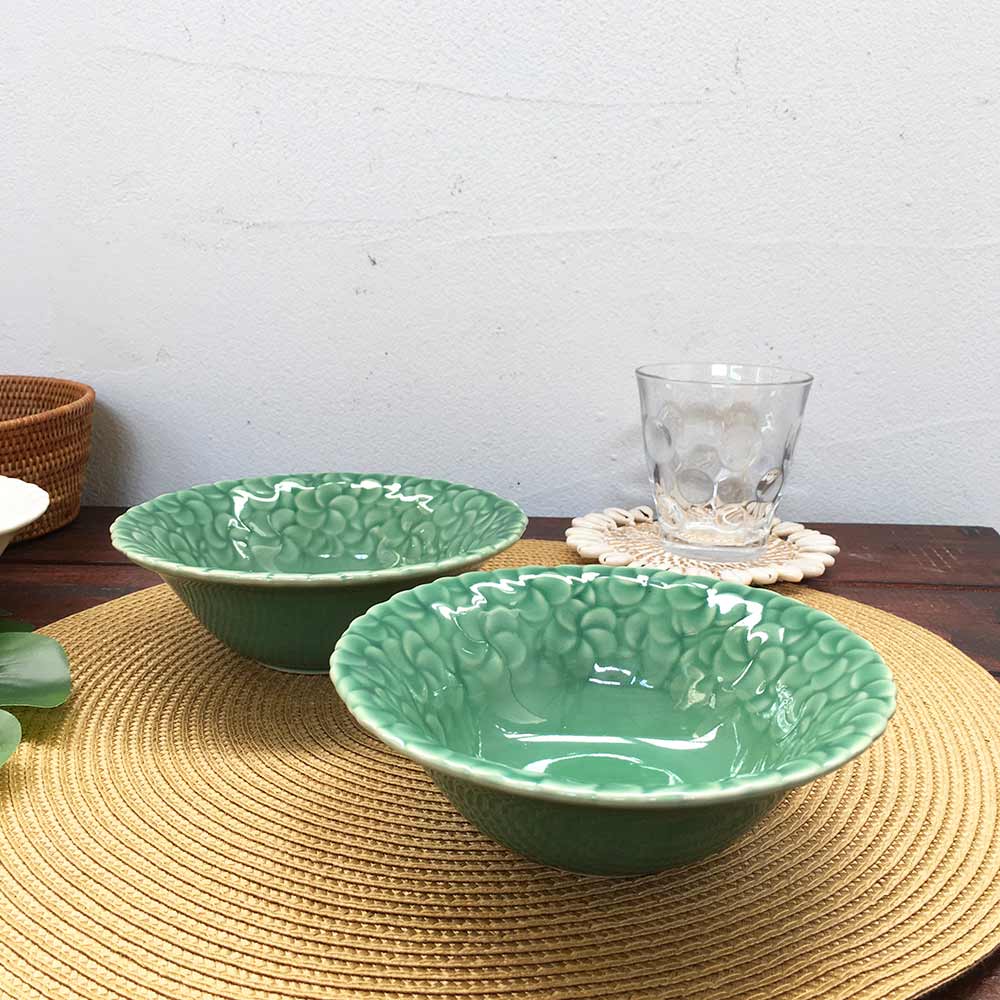 楽天市場】ジェンガラ サラダボウル セット 2個1セット 青緑 白