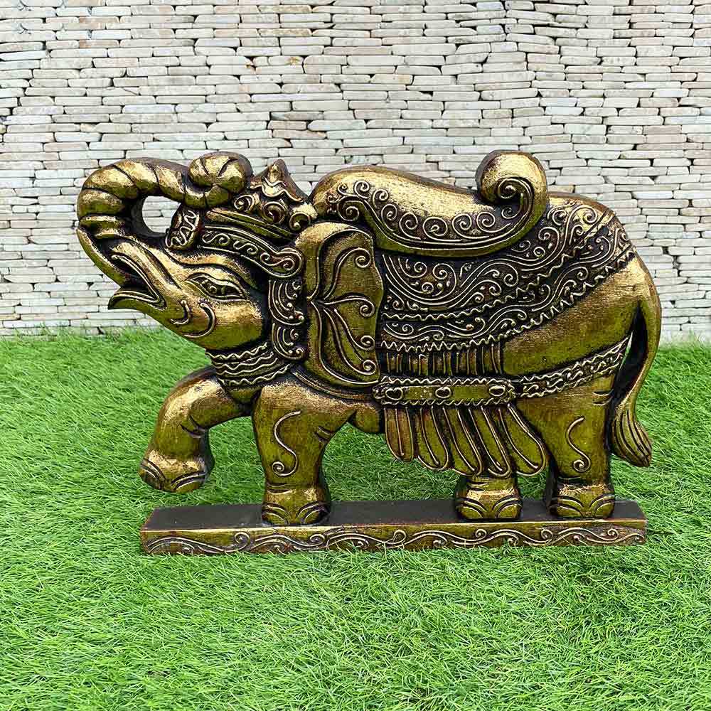 楽天市場】【ポイントUP アジアン バリ】 象のスタンドオブジェ 木製