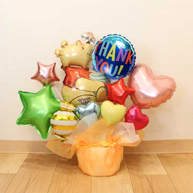 楽天市場】くまのプーさん バルーンギフト 名入れ 卓上バルーン 誕生日