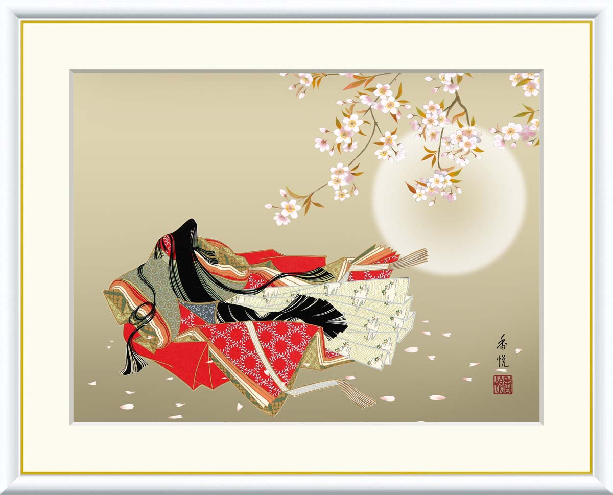 楽天市場】ひなまつり 桃の節句 額入アート ＜J4-G004 小野小町＞ F4