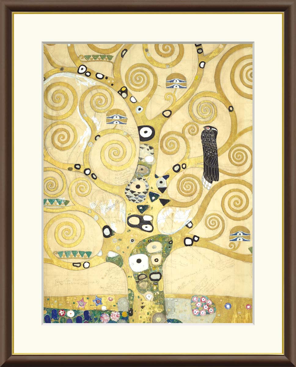 楽天市場】有名 画家 額入りアート クリムト 生命の樹 J1073 F6 52cm