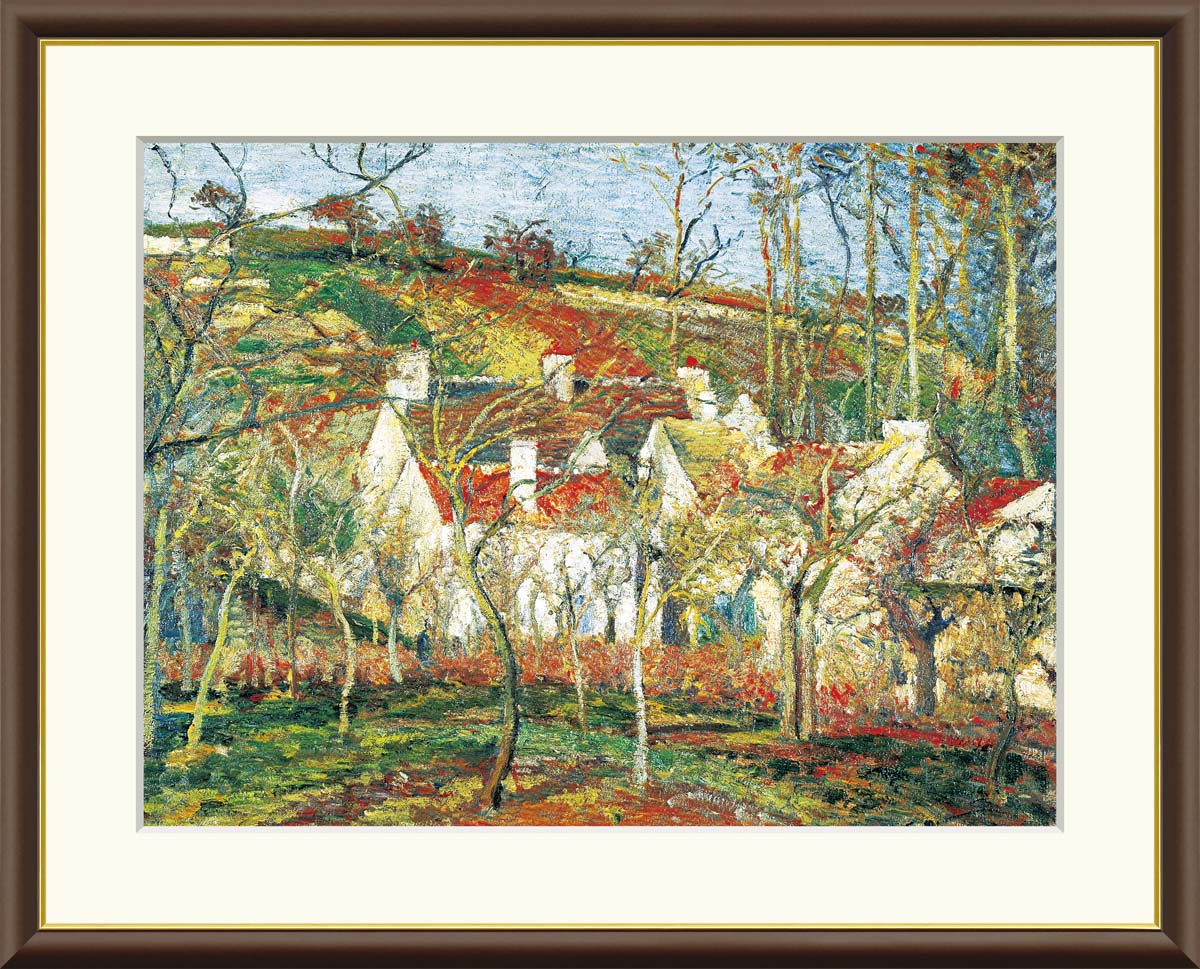 楽天市場】有名画家 ピサロ 赤い屋根、冬の効果 カミーユ・ピサロ j1