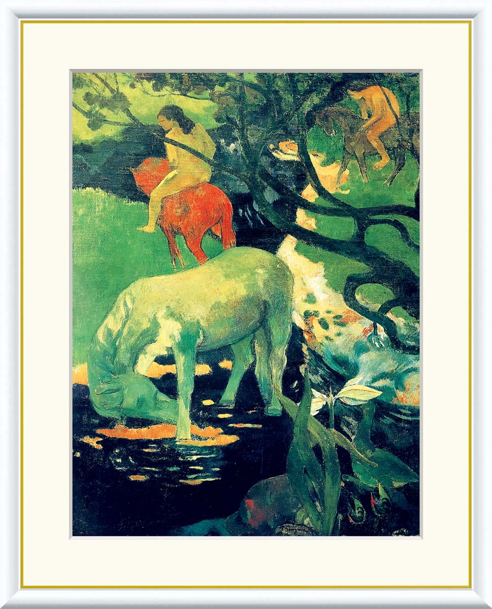楽天市場】有名 画家 ゴーギャン 「 白い馬 」 J1-147 ポール