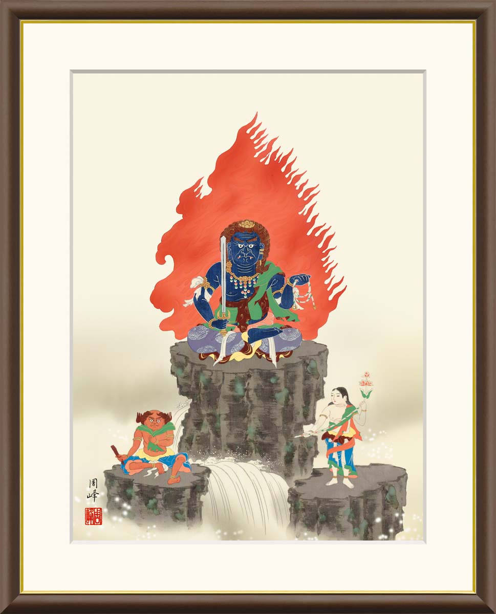楽天市場】額入りアート 仏事 「不動明王」 J4-K005 F8:61cm×49.5cm F6