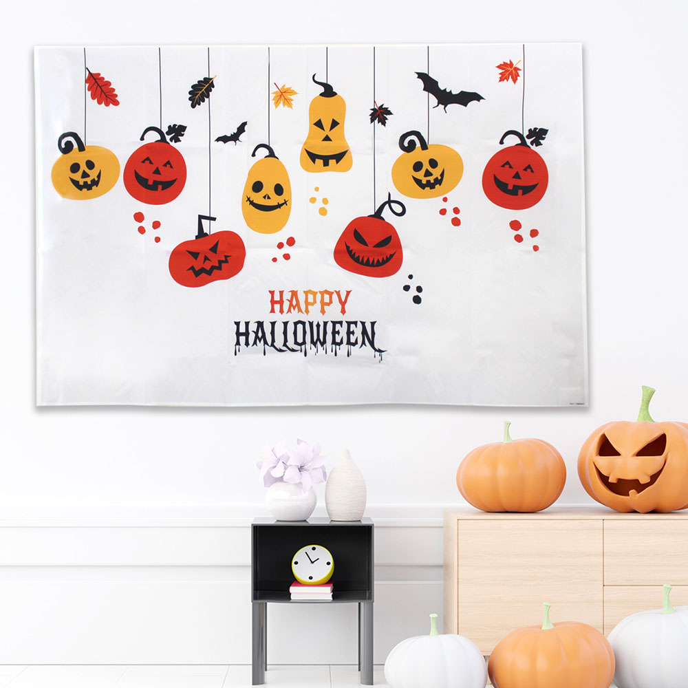 楽天市場】ハロウィン タペストリー ビニールフォトクロス 幕 飾り