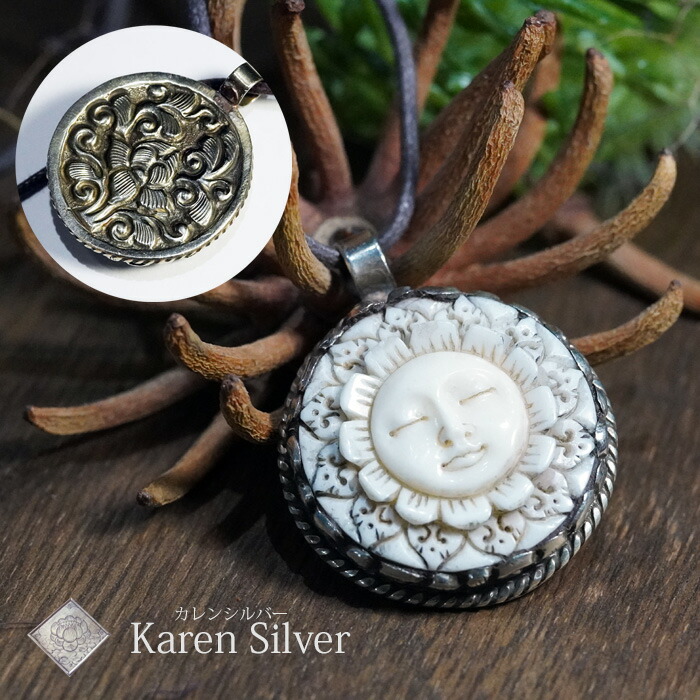 楽天市場】純シルバー ネックレス 顔 フェイス チョーカー 銀細工