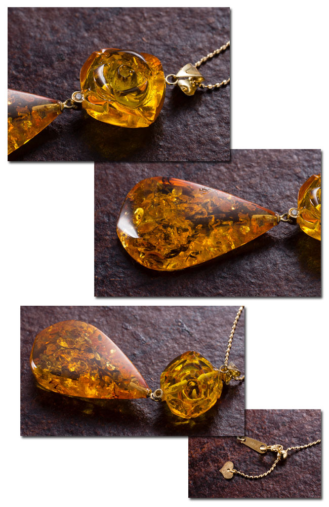 楽天市場】【お買い物マラソンクーポン】 K18 琥珀 ダイヤモンド