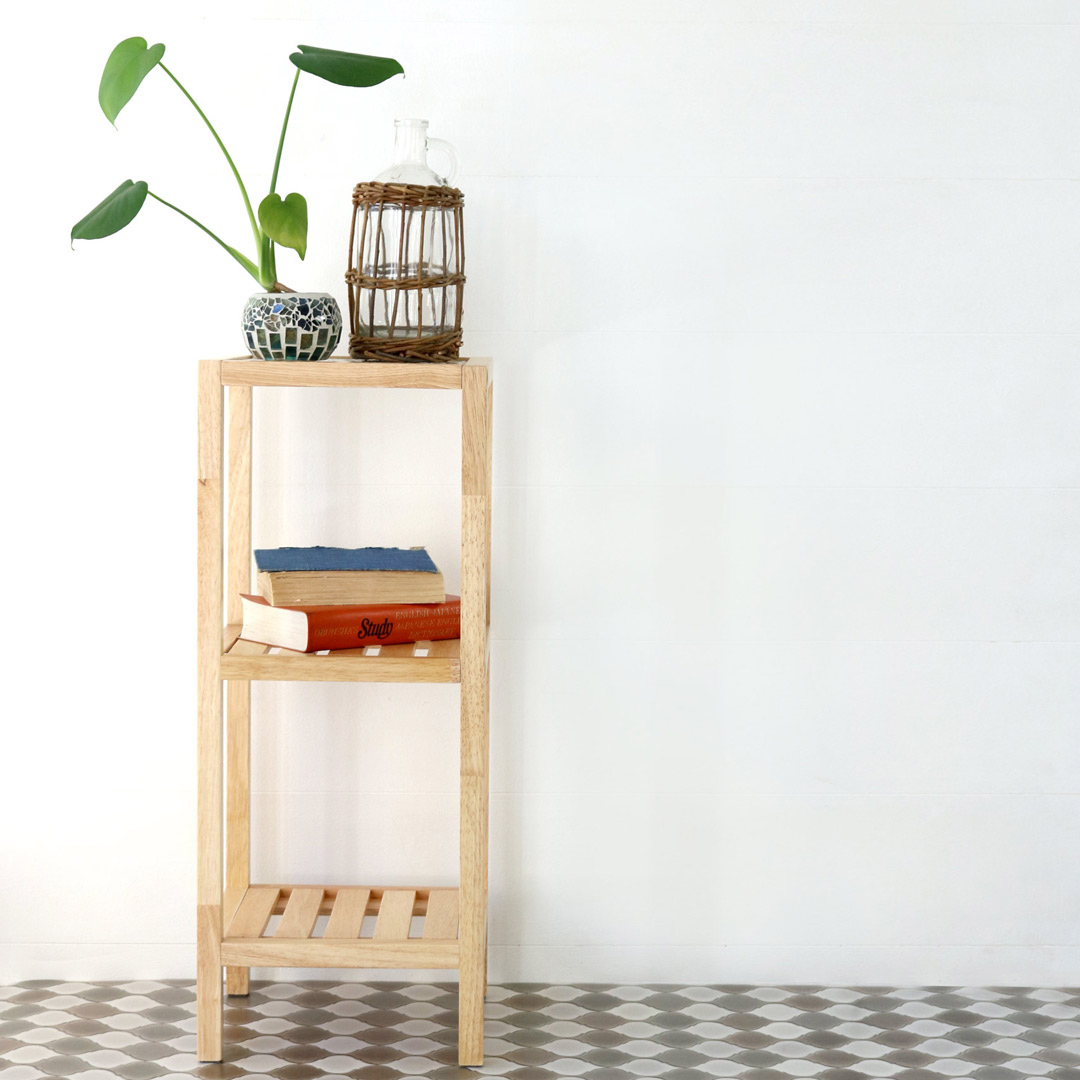 楽天市場】ウッドラック 幅24.5cm コンパクト シンプル 3段 棚