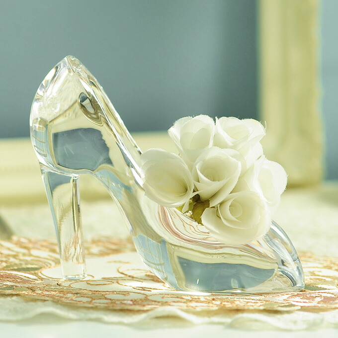 楽天市場】花瓶 ガラス ガラスの靴 華麗な花器 クリア _PP02 777-260