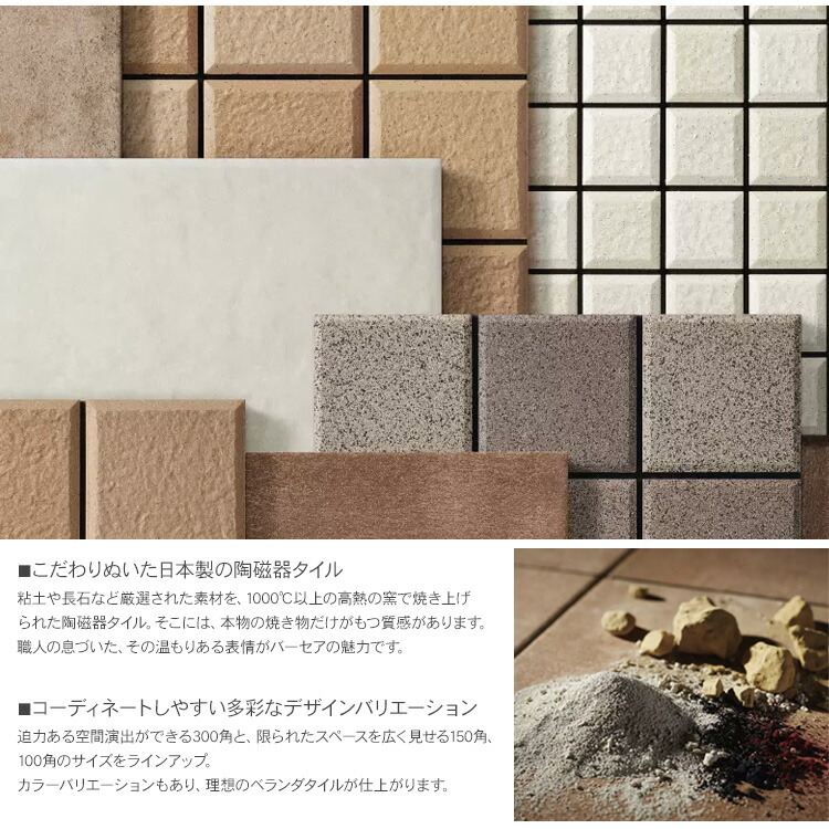 楽天市場】ベランダ タイル TOTO バーセア MTシリーズ 9分割 （10枚