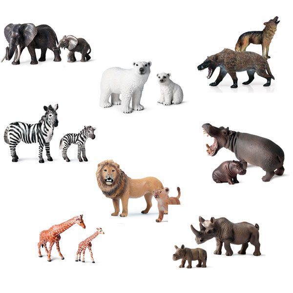 楽天市場】動物 親子 スモール 小さい 部屋 鑑賞 置物 フィギア