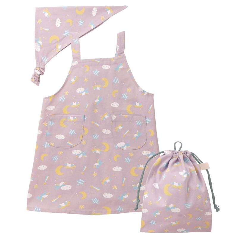 楽天市場】＼売れてます／ 通園 通学 エプロン 三角巾 巾着袋 3点