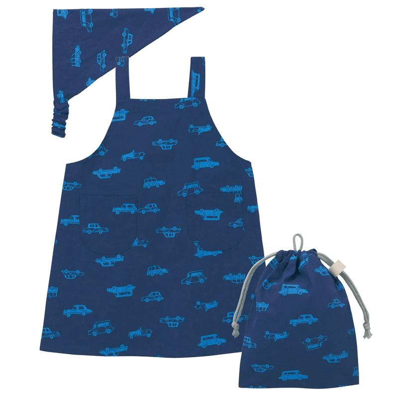 楽天市場】＼売れてます／ 通園 通学 エプロン 三角巾 巾着袋 3点