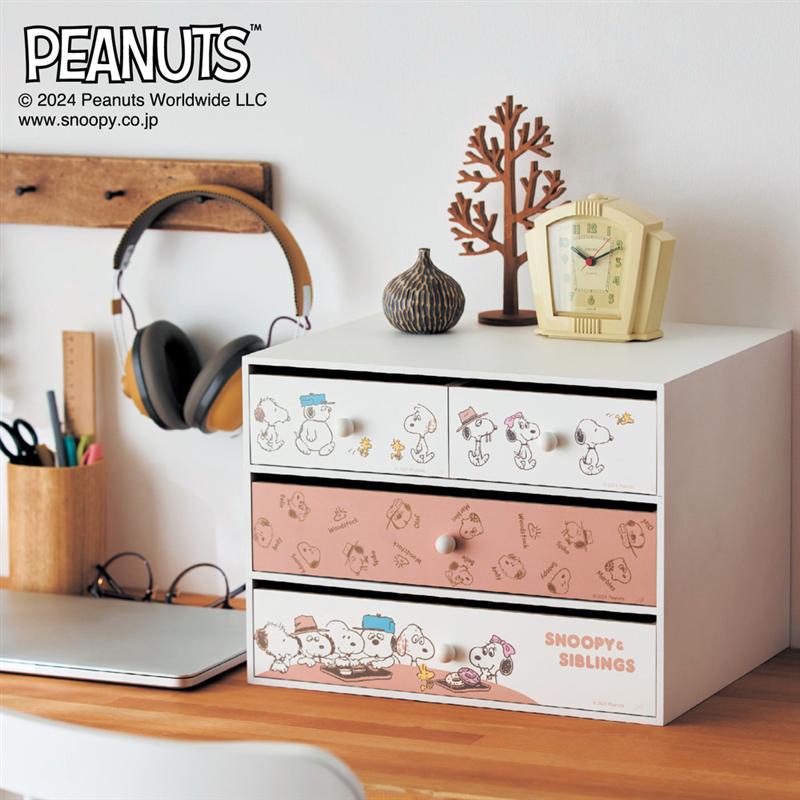 楽天市場】PEANUTS 卓上3段チェスト スヌーピー ◇ 幅34cm 奥行27.5cm