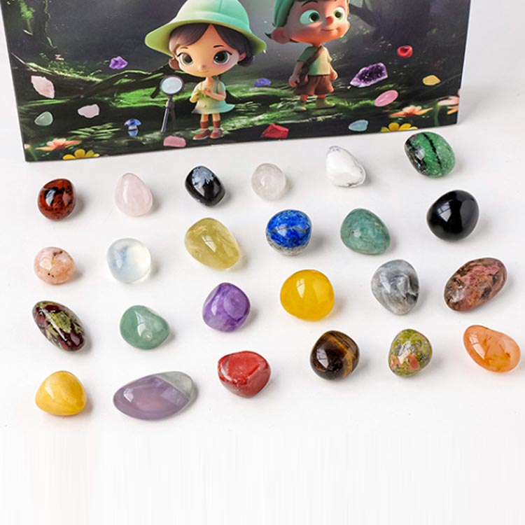 楽天市場】宝石 鉱石標本24種 クリスマス 天然鉱石 世界の石