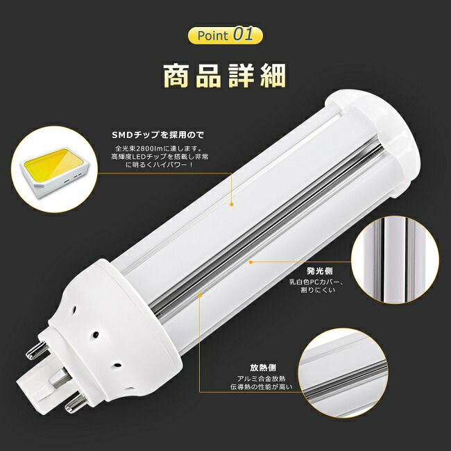 楽天市場】LEDツイン蛍光灯 FHT32形 FHT32W LED 蛍光灯 GX24q口金