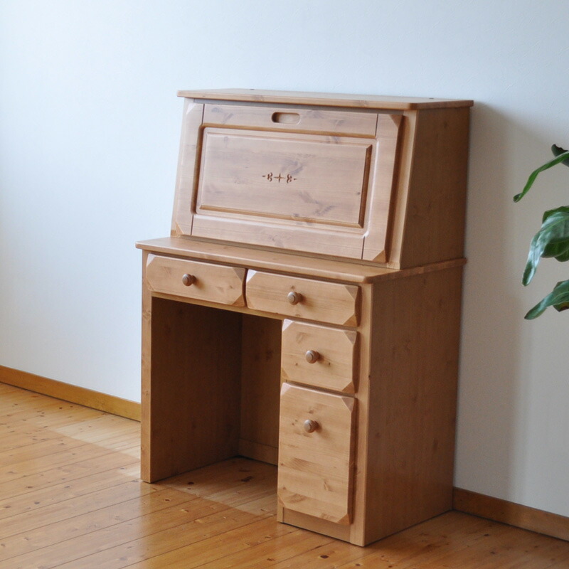 楽天市場】ライティングビューロー パイン材 幅80cm OLV-PSL デスク