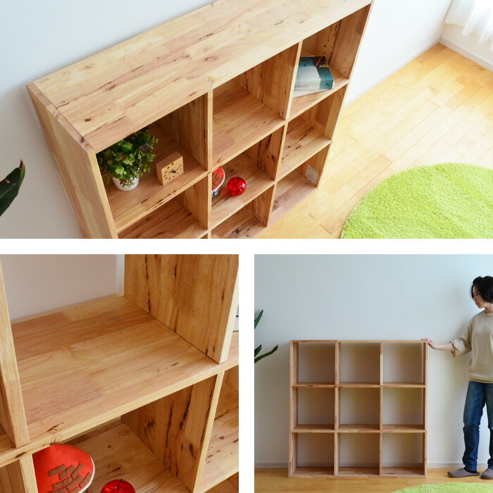 楽天市場】シェルフ 本棚 3×3 ラック 4627A2-7 18666 NS Natural